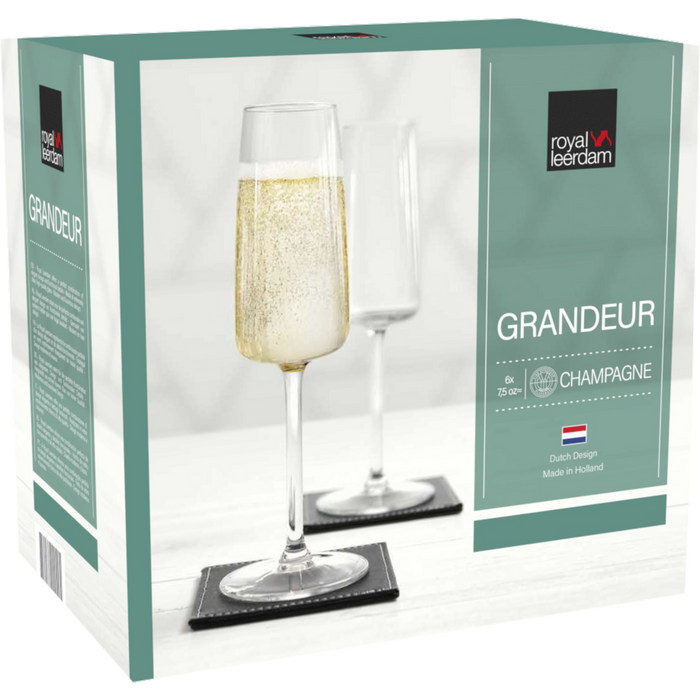 Royal Leerdam - Grandeur - Champagneglazen - 6 stuks - 22 cl