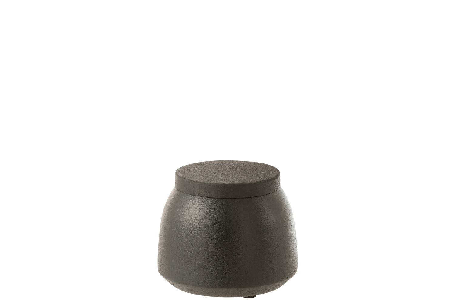 J-Line voorraadpot - metaal - blinkend zwart - large