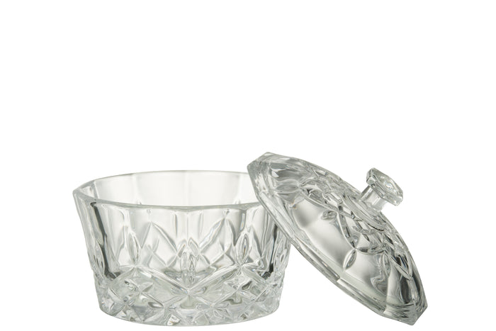 J-Line vooraadpot Mali Geslepen - glas - transparant