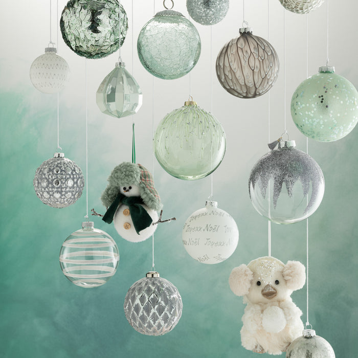 J-Line kersthanger Kerstman + Muts - textiel - wit|groen - 3 stuks