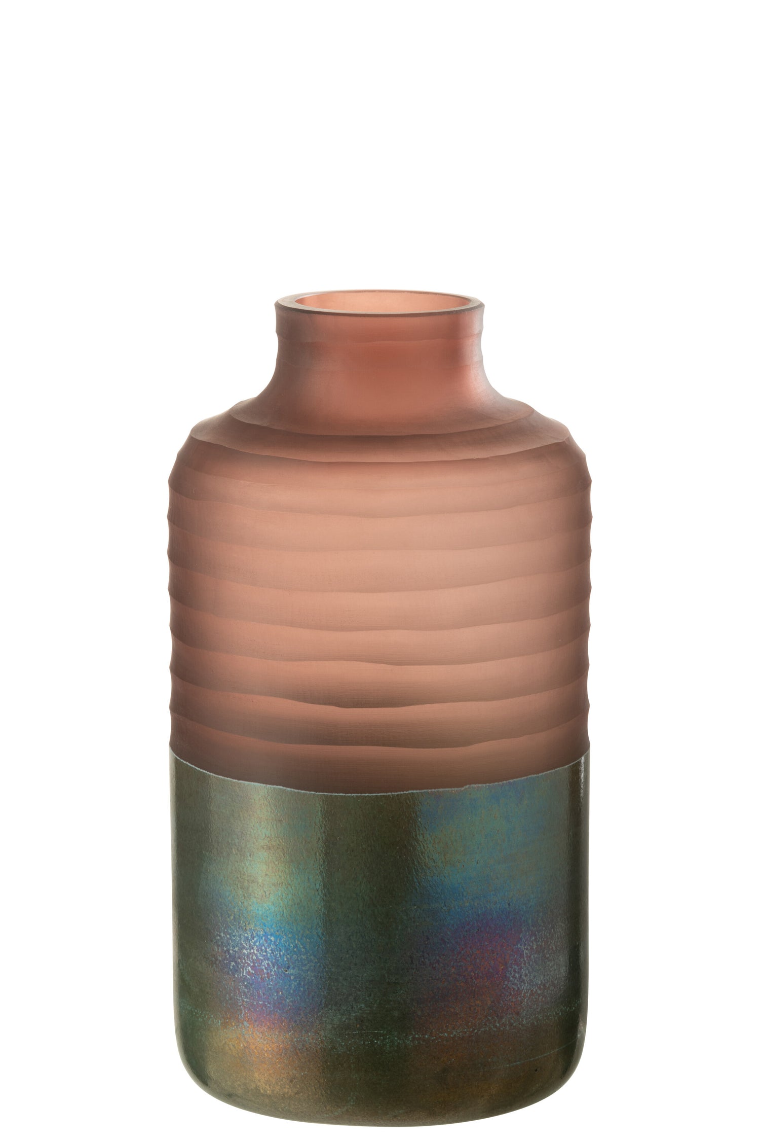 J-Line Vaas Mat|Blinkend Glas Roze Medium