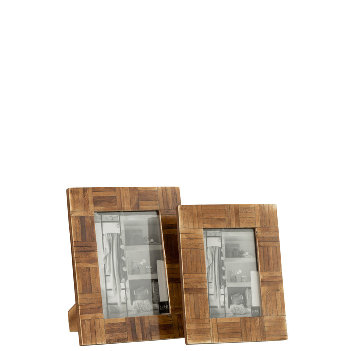 J-Line fotolijst Rechthoek - hout - bruin - large