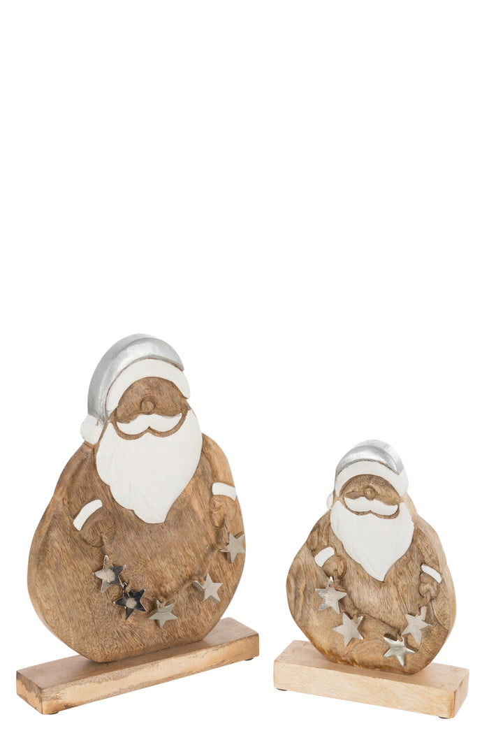J-Line decoratie Kerstfiguren - hout - naturel - large