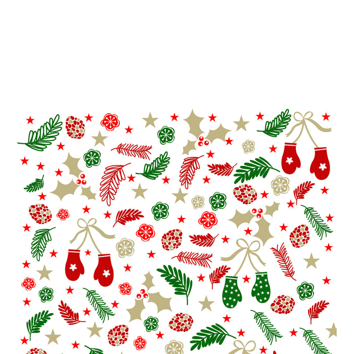 J-line servetten - papier - mix - 12 per pak