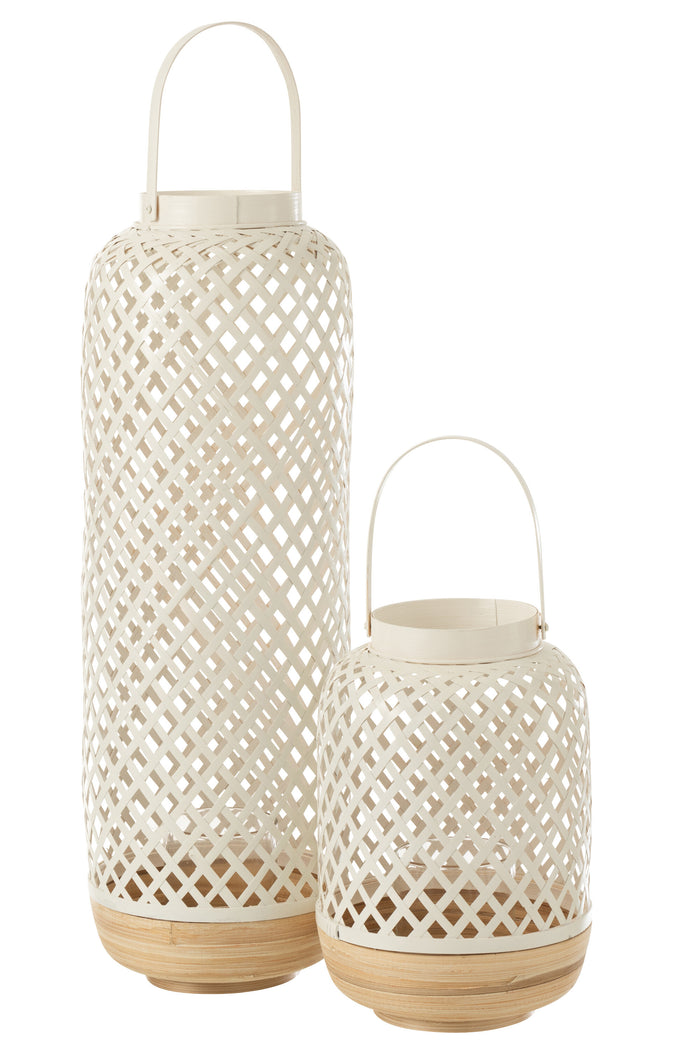 J-Line Lantaarn Evi Bamoe Wit Large