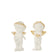 J-Line figuur Engel Staand - polyresin - wit|goud - small -
