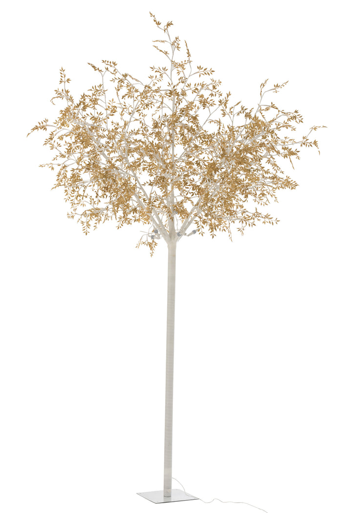 J-Line Boom Blaadjes Gli+Led Metaal Goud Extra Large