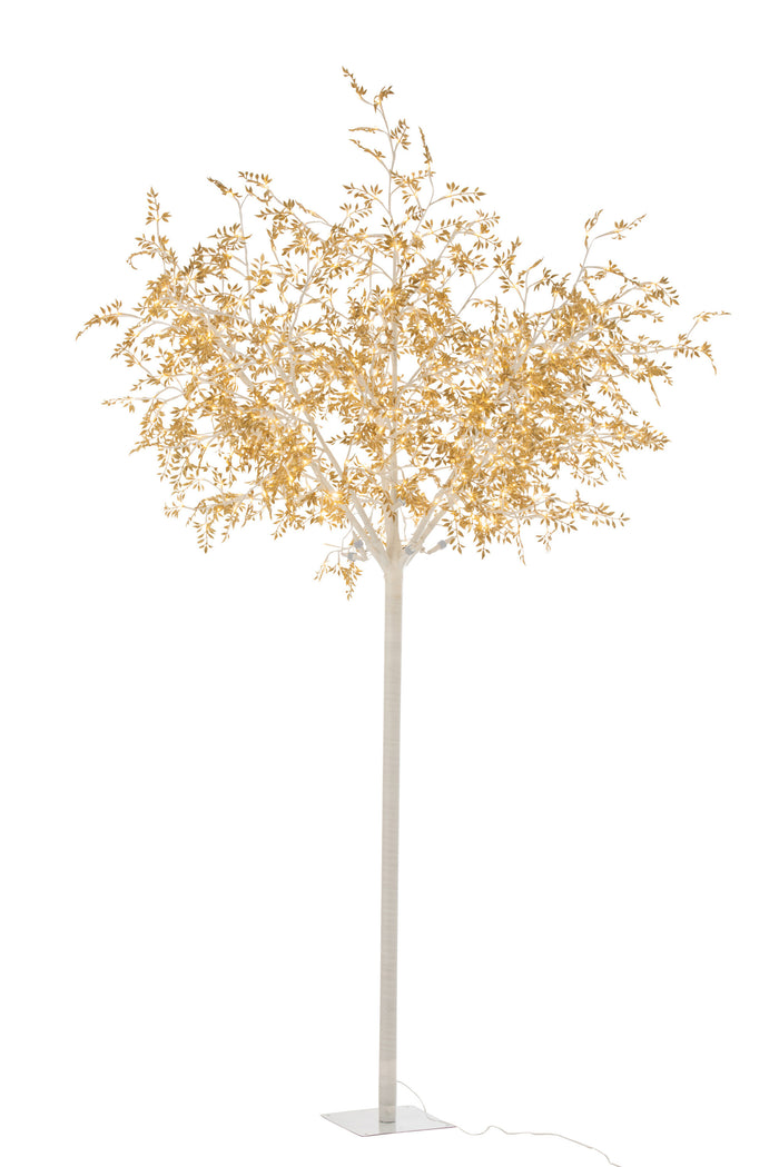 J-Line Boom Blaadjes Gli+Led Metaal Goud Extra Large