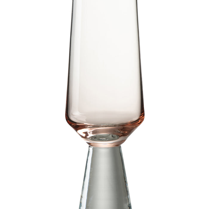 J-Line glas champagne Walker - glas - transparant|oranje - 4 stuks