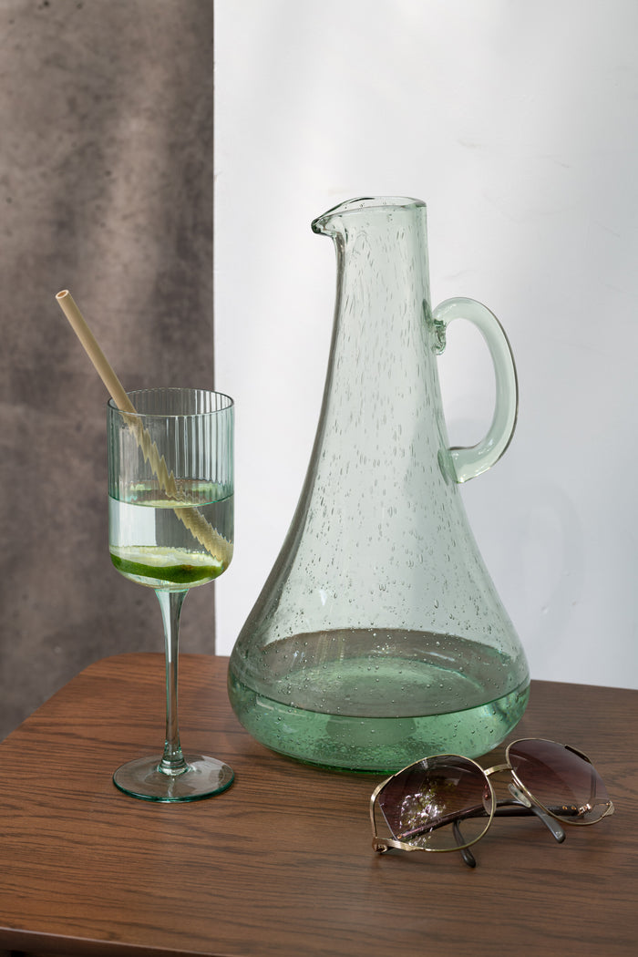 J-Line wijnglas Ralp - glas - groen - 6 stuks