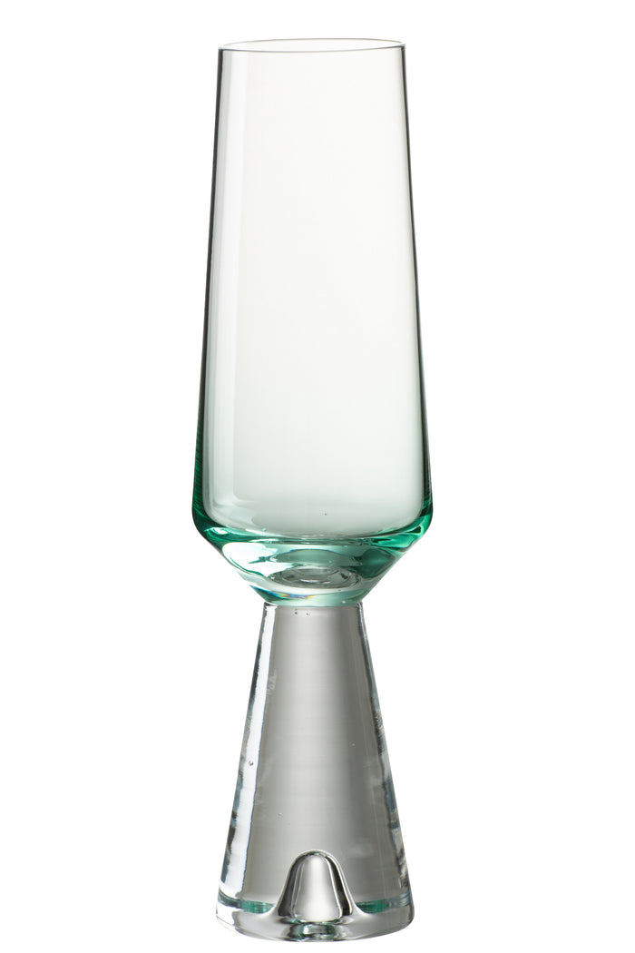 J-Line glas champagne Walker - glas - transparant|azuur - 4 stuks