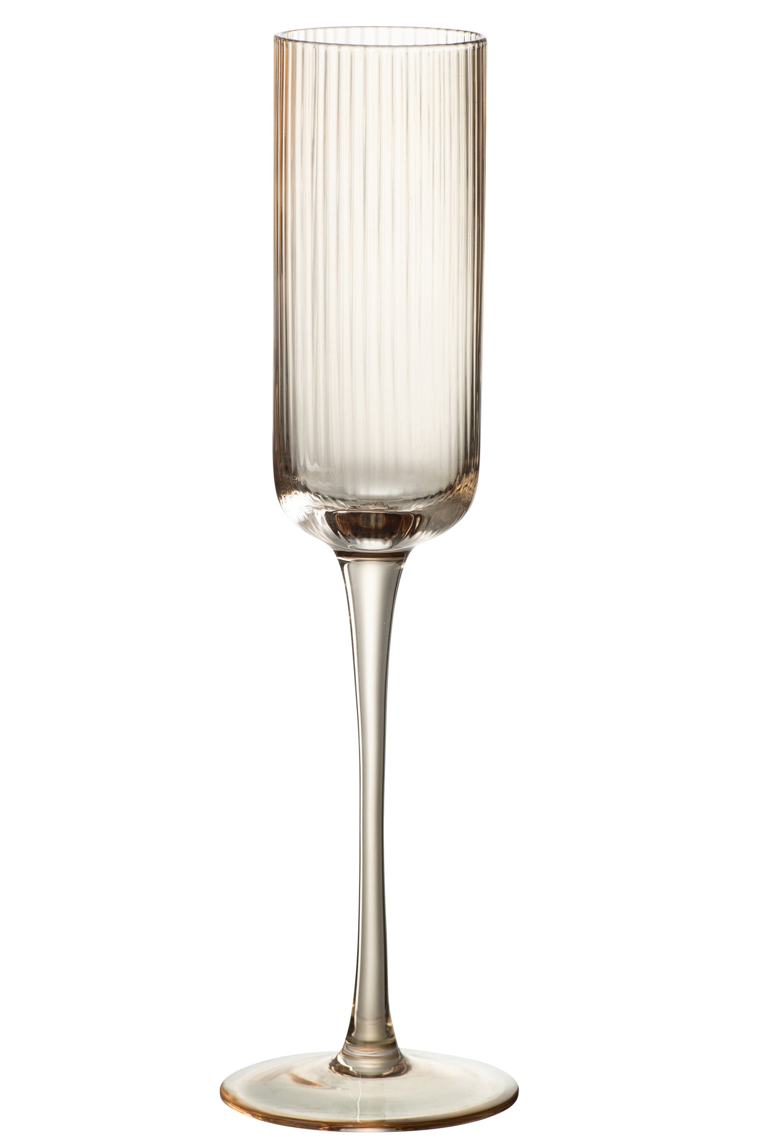 J-Line glas champagne Louise - glas - oranje - 6 stuks