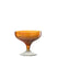 J-Line glas Voet Rond - glas  - oranje - 4 stuks