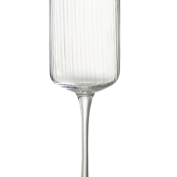 J-Line wijnglas Ralp - glas - transparant - 6 stuks