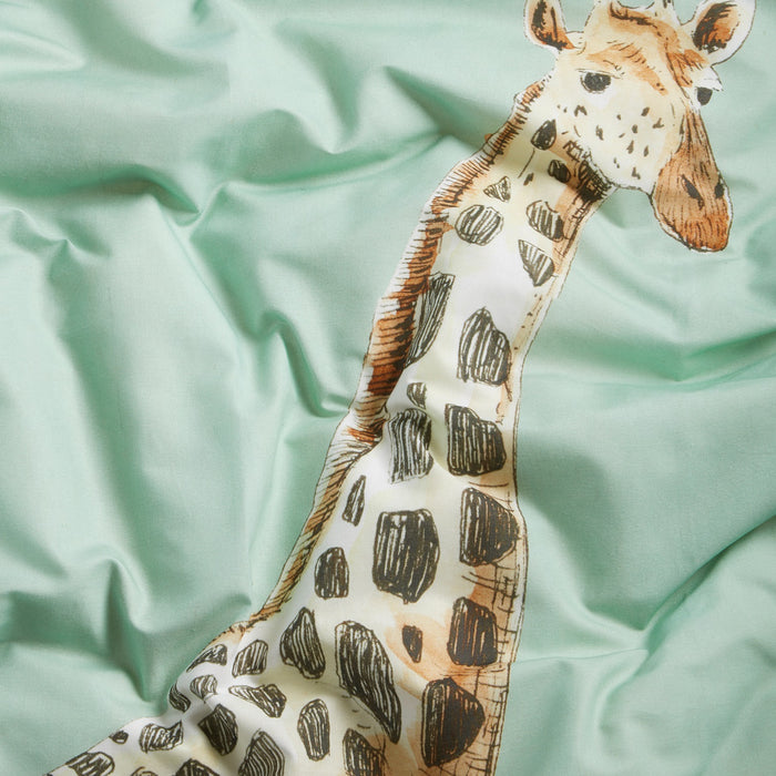 Damai Willa - Dekbedovertrek met rits - Katoen - 135x200 cm - Green