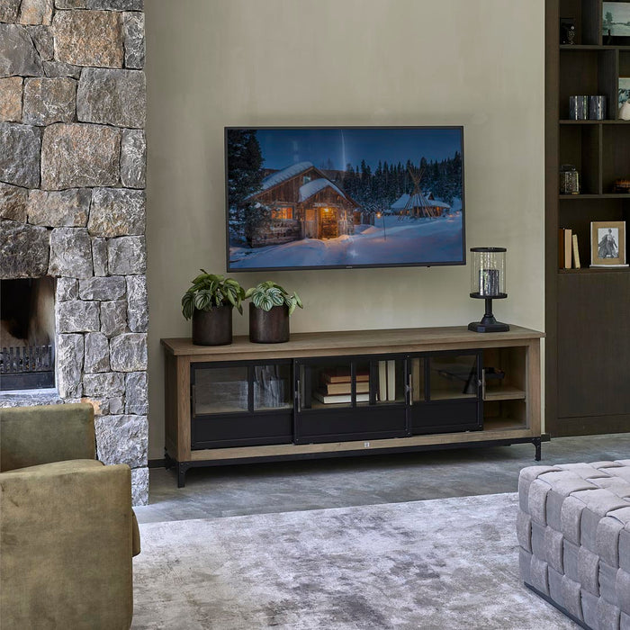 Rivièra Maison - Hoxton Flatscreen Dressoir, natuurlijk hout, GA2 - Gerecycled as, 190x42x65 cm