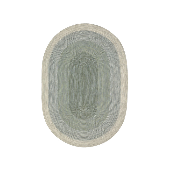 Kave Home - Leeith vloerkleed 100% PET dikke strepen groen Ø 160 x 230