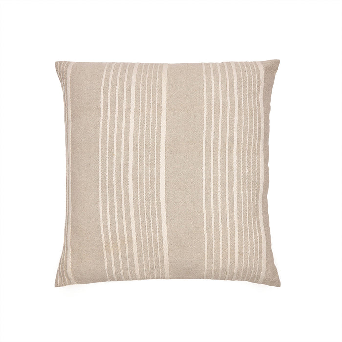 Kave Home - Beige linnen en katoenen Montras kussenhoes met reliëf