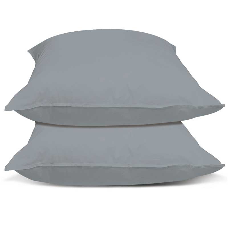 Superieur 100% Percaline katoen|Set van 2|Grijze Kussensloop 60x70cm