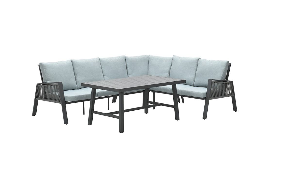Garden Impressions Andrea L|D set 4delig rechts carbon black mint grey