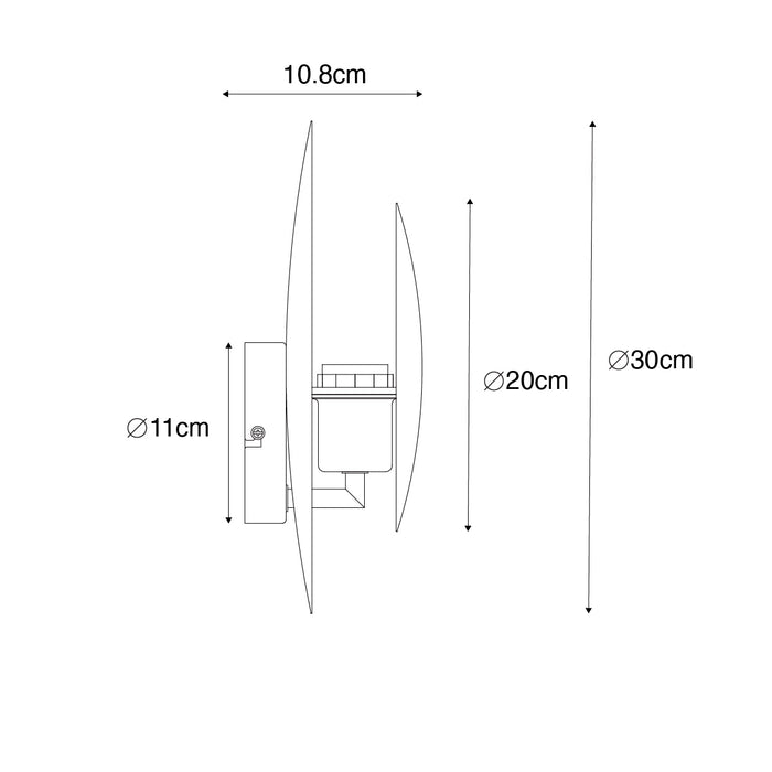 QAZQA Art Deco wandlamp zwart met goud - Emilienne