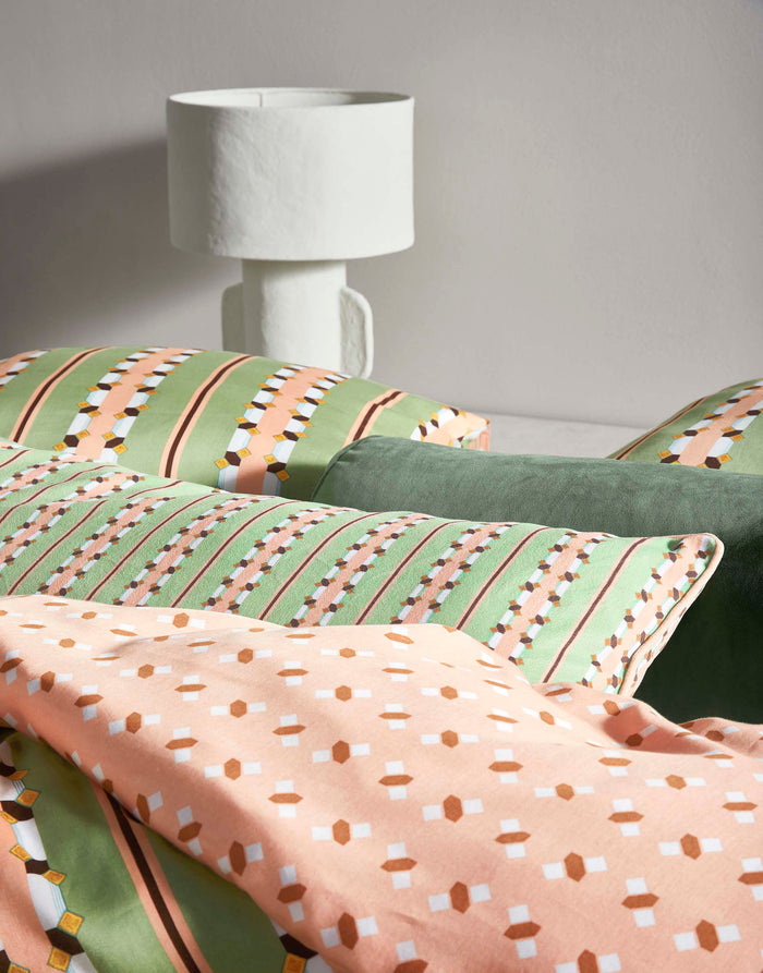 Essenza Iva Dekbedovertrek 200 x 220 cm -  Jade Green