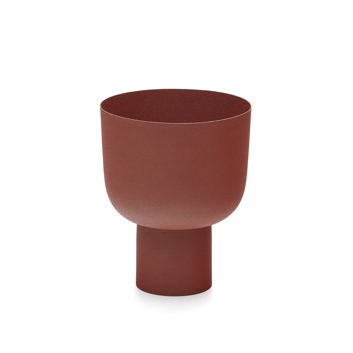 Kave Home - Metalen vaas Hilari terracotta 21,5 cm