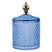Clayre & Eef Glazen potje  Ø 11x18 cm Blauw Glas Potje met deksel
