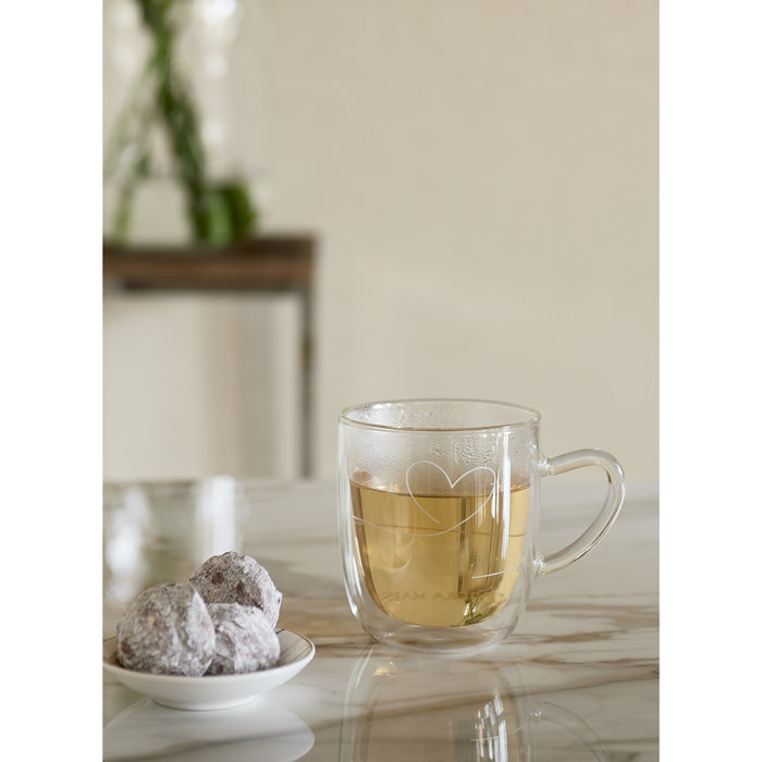 Riviera Maison With Love Dubbelwandige Glazen set 4 Stuks - 395ML