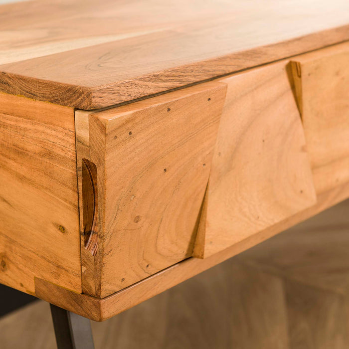 by fonQ  Demi Sidetable met 2 Lades - Acaciahout