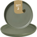 Palmer Bord Sandy Loam 22 cm Groen Stoneware 2 stuk(s)