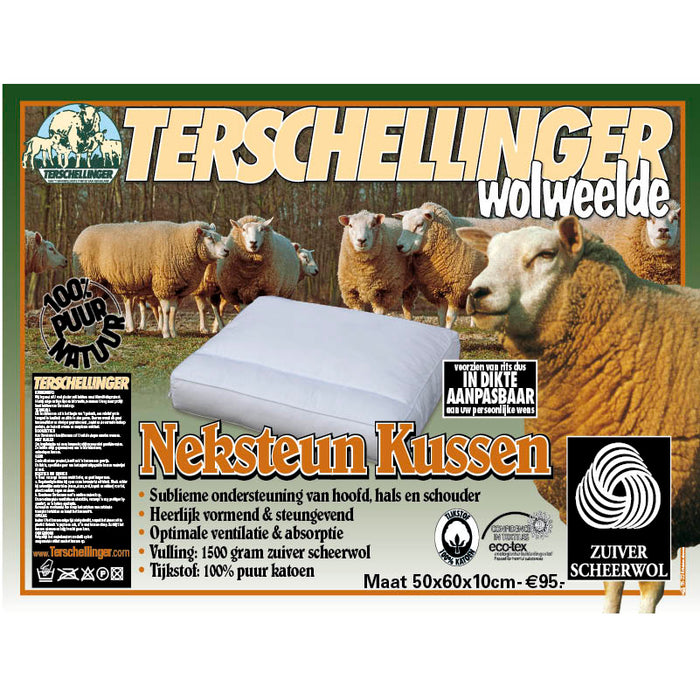 Terschellinger Wolweelde 100%zuiver Wollen Kussen 50x60cm