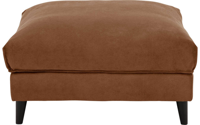 Goossens Hocker Jonas in stof fijn geweven cognac