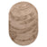 Tapeso Ovaal hoogpolig vloerkleed - Comfy plus - taupe - 150x240 cm