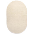 Tapeso Ovaal hoogpolig vloerkleed shaggy Trend effen - ivoor - 120x180