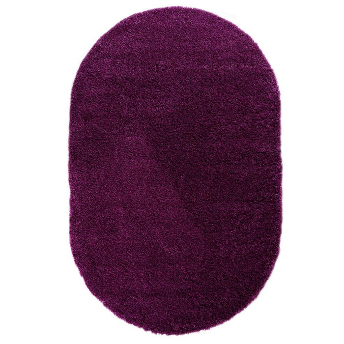 Tapeso Ovaal hoogpolig vloerkleed - Cozy Shaggy - paars - 150x240 cm
