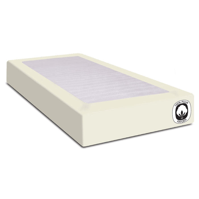 Superieur Creme Percaline Katoenen Hoeslaken 90x220cm