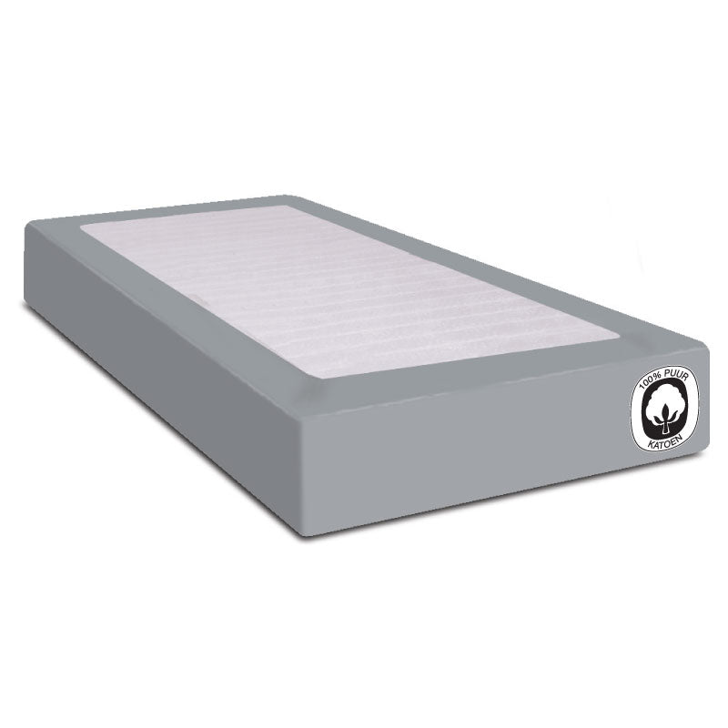 Superieur Grijs Percaline Katoenen Hoeslaken 90x200cm