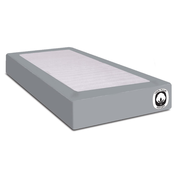 Superieur Grijs Percaline Katoenen Hoeslaken 90x200cm