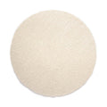 Tapeso Rond hoogpolig vloerkleed shaggy Trend effen - ivoor - 200 cm