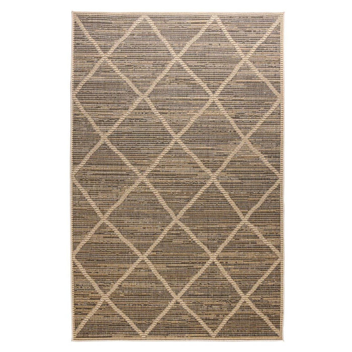 Boho&me Jute buitenkleed ruiten Sunny - naturel - 240x340 cm