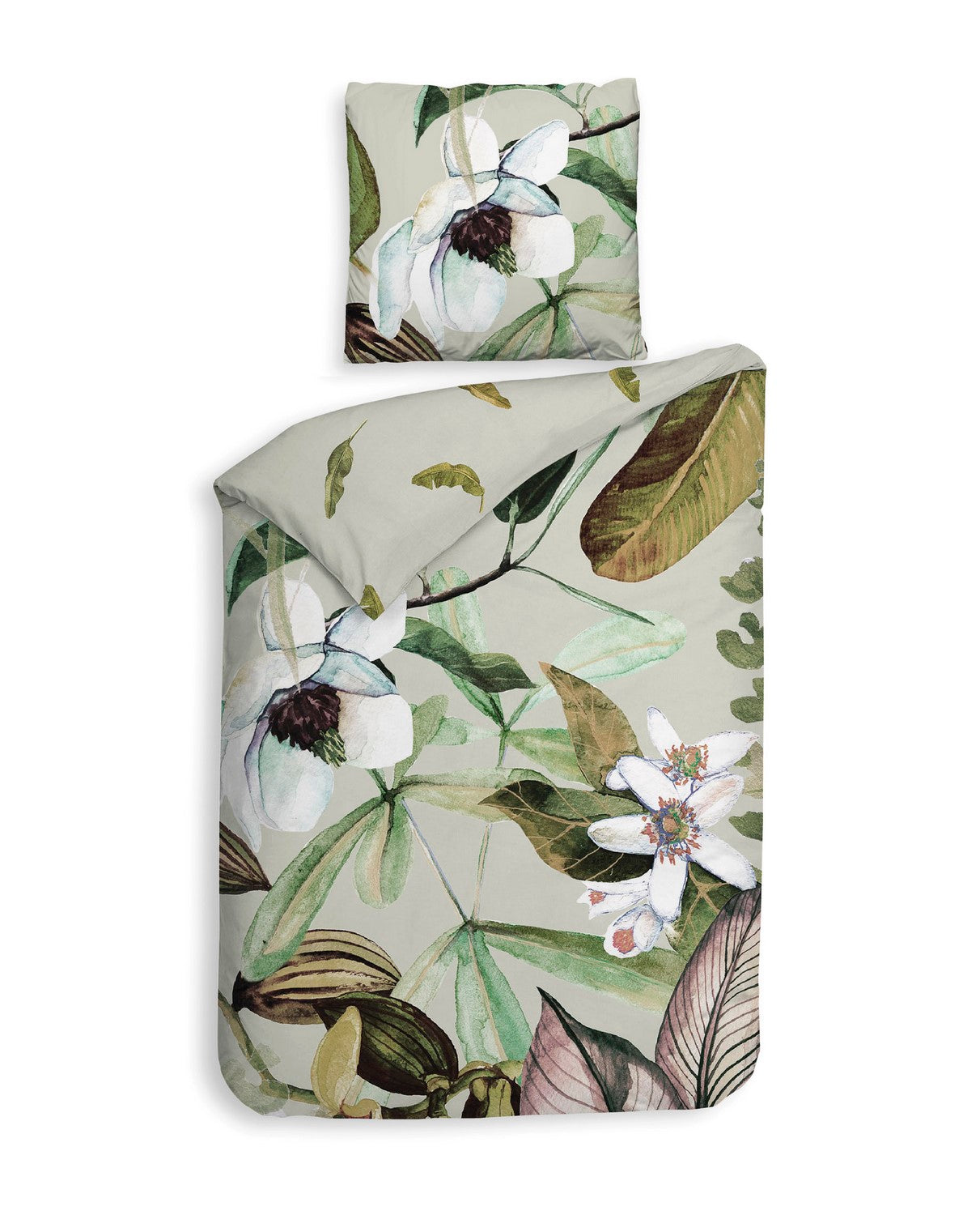 Heckett Lane Dekbedovertrek Bamboe Katoen Satijn Livia - green