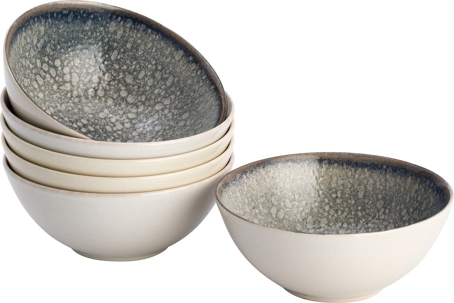 Lite-Body Kom Hermes - 500ml - set van 6 - Grijs relief