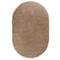 Tapeso Ovaal hoogpolig vloerkleed - Cozy Shaggy - beige - 300x400 cm