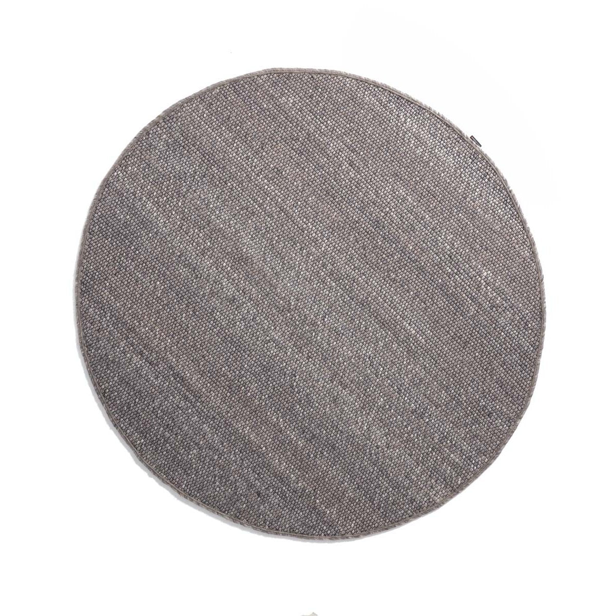 Nordic Weavers Rond wollen vloerkleed Lett - grijs - 300 cm rond