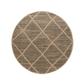 Boho&me Rond jute buitenkleed ruiten Sunny - naturel - 200 cm rond