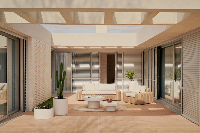 Kave Home - Leeith 100% PET oranje tapijt Ø 160 x 230 cm