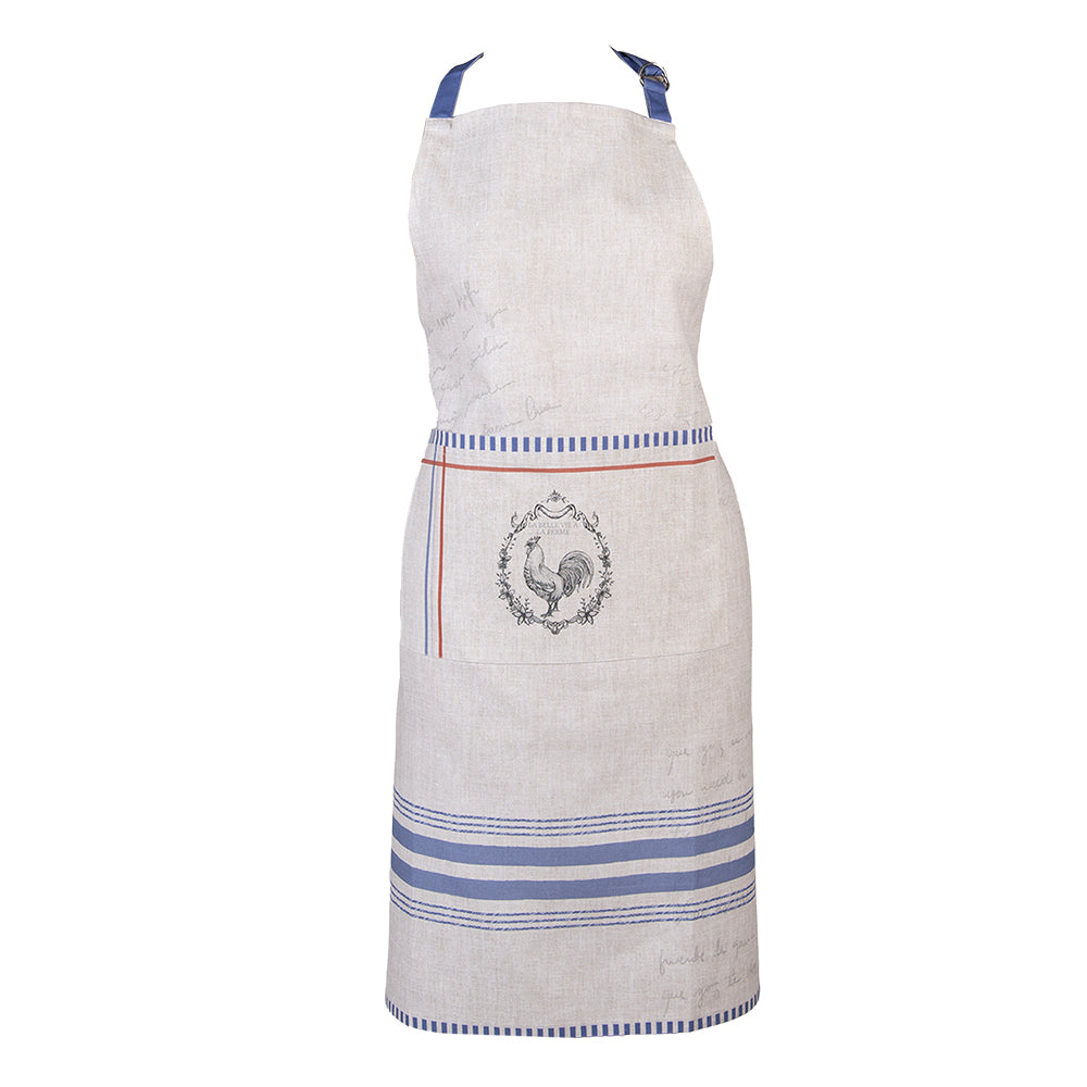 Clayre & Eef Keukenschort  70x85 cm Beige Katoen Haan BBQ Schort