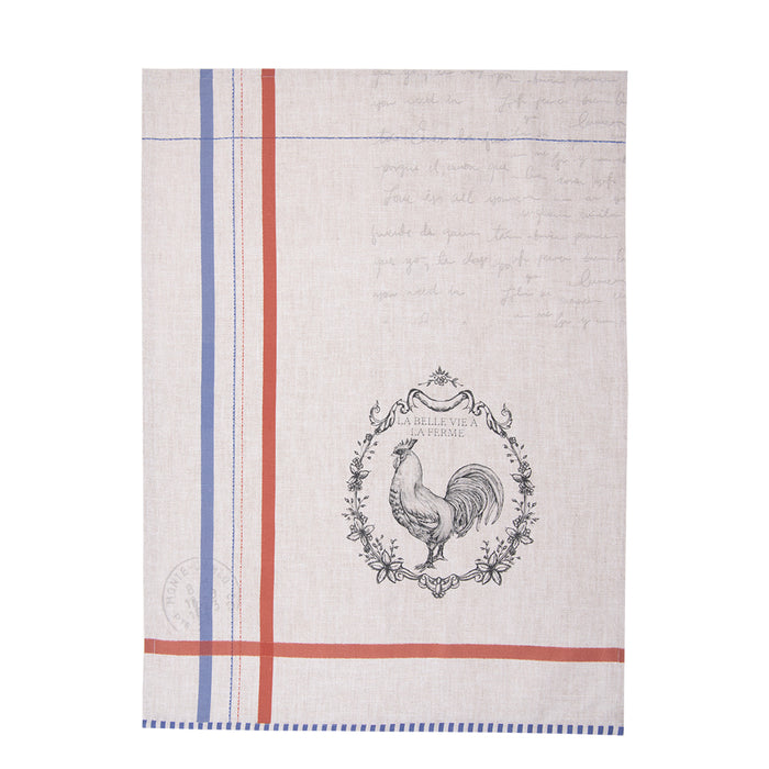 Clayre & Eef Theedoek  50x70 cm Beige Katoen Haan Keukenhanddoek