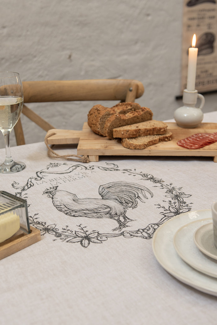 Clayre & Eef Theedoek  50x70 cm Beige Katoen Haan Keukenhanddoek